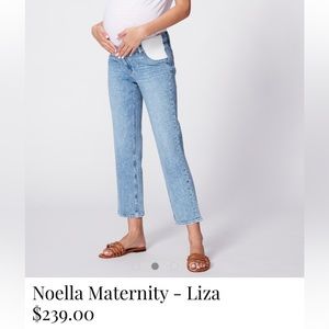 Paige Noella Maternity Liza boyfriend crop jean under bump under belly
